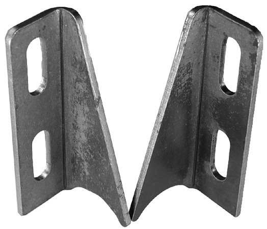 Motor Plate Mounting Tab, 3/8" Slot, 1/8" Thick Notched & Gusseted - LH